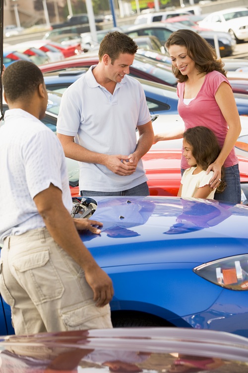 Family Choosing Car